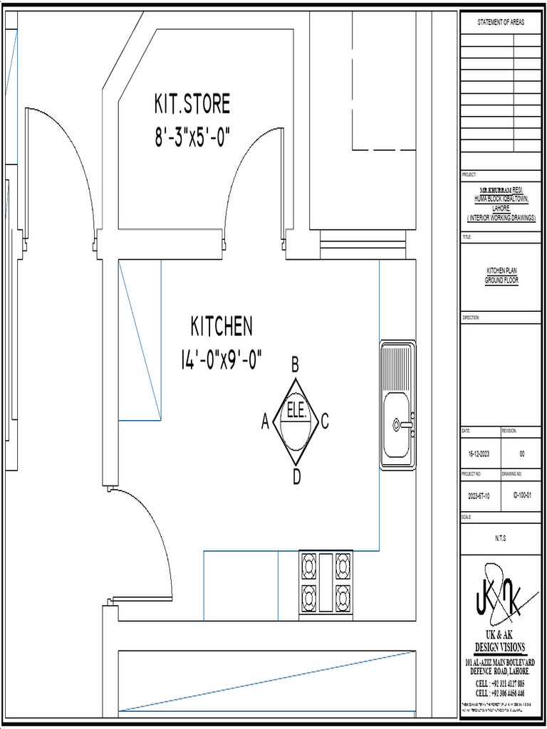 Kitchen Interior Working Drawings | PDF