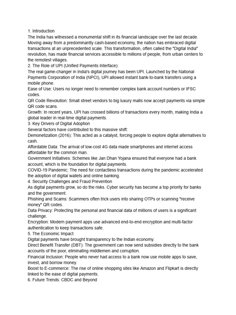 India Digital Payment Revolution 2024 | PDF | Service Industries ...
