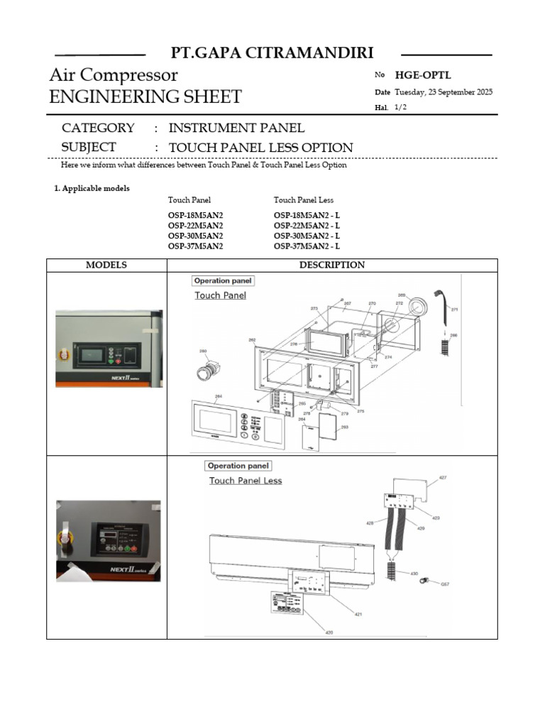 HGE-OPTL Instrument Panel 22 & 37 | PDF | Electrical Engineering ...