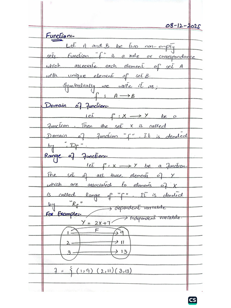 Functions Mathematics Notes 5 | PDF