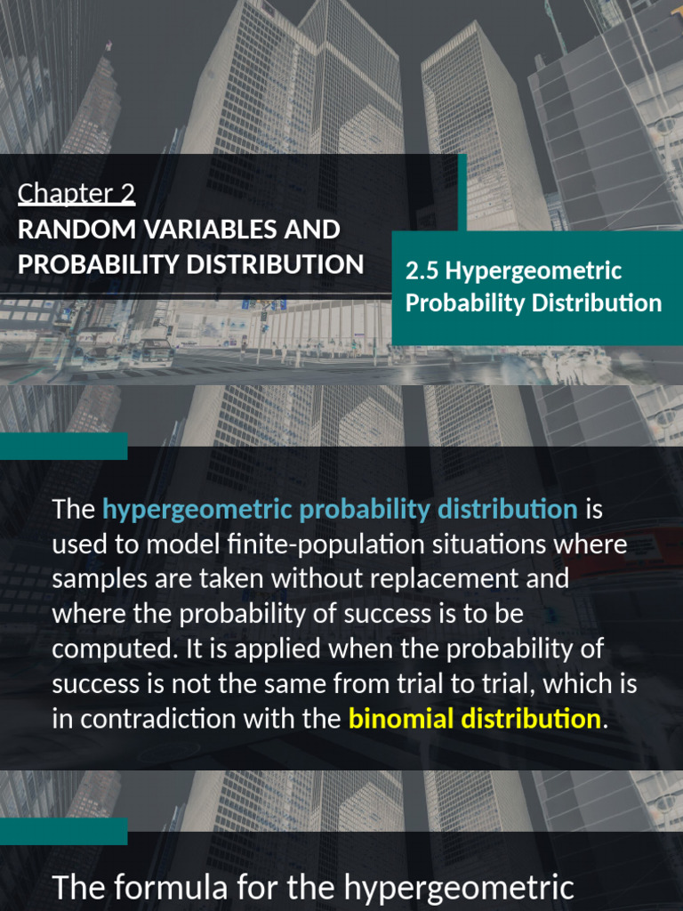 2.5 Hypergeometric Probability Distribution | PDF | Probability ...