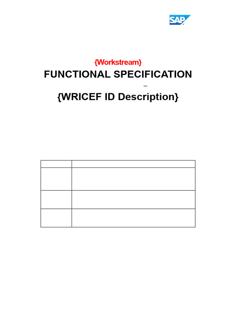 ABAP Workflow Functional Specification | PDF | Specification (Technical ...
