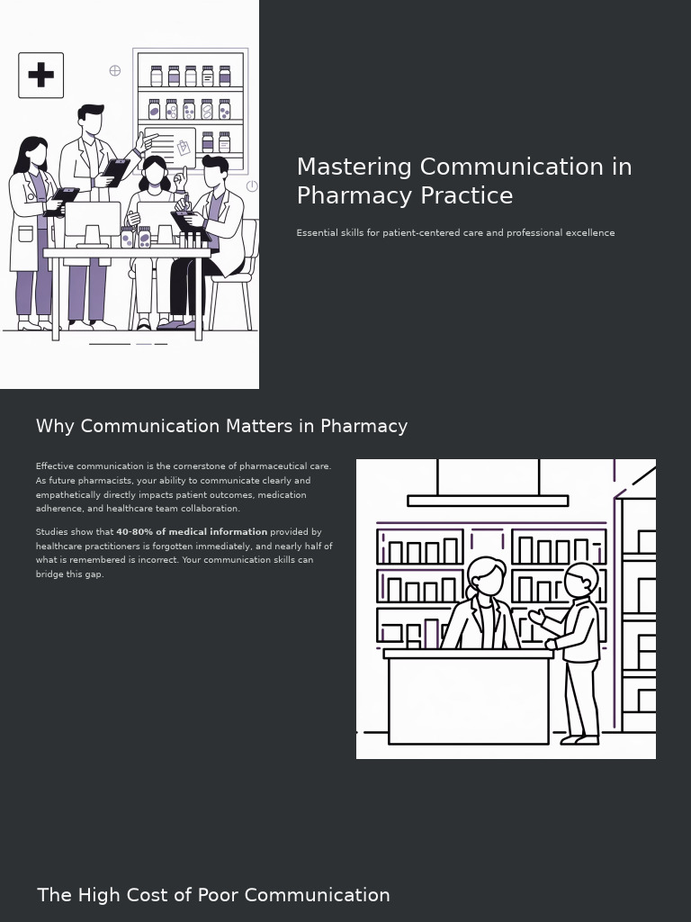 Effective Communication in Pharmacy Practice | PDF | Communication ...