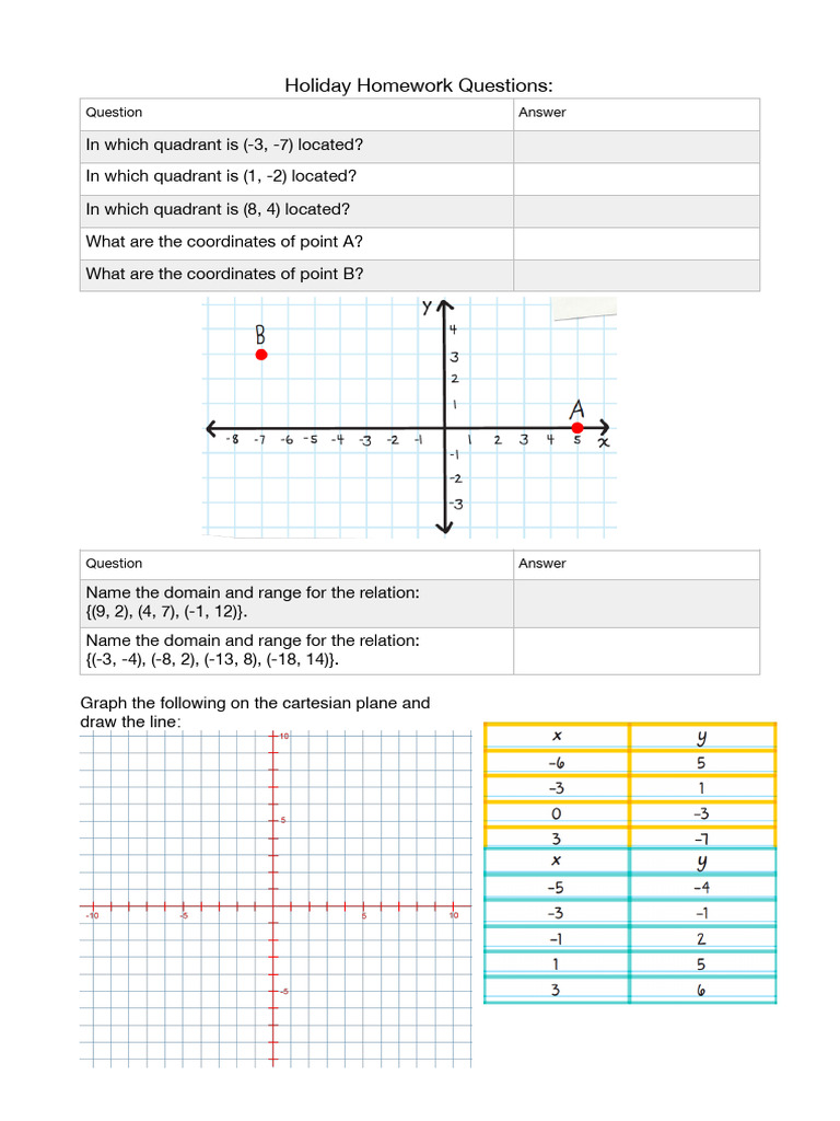 Christmas Holiday Homework | PDF