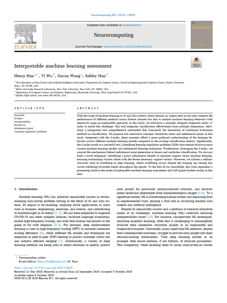 Interpretable Machine Learning Assessment | PDF | Machine Learning ...