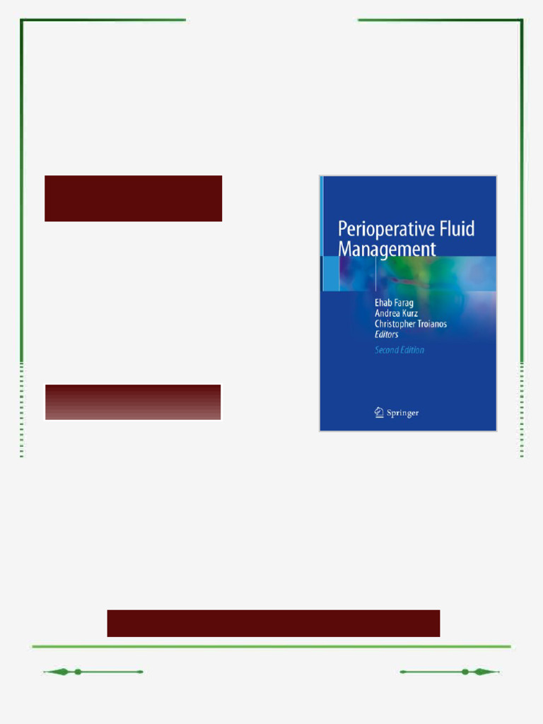 Perioperative Fluid Management Ehab Farag (Editor) eBook textbook ...