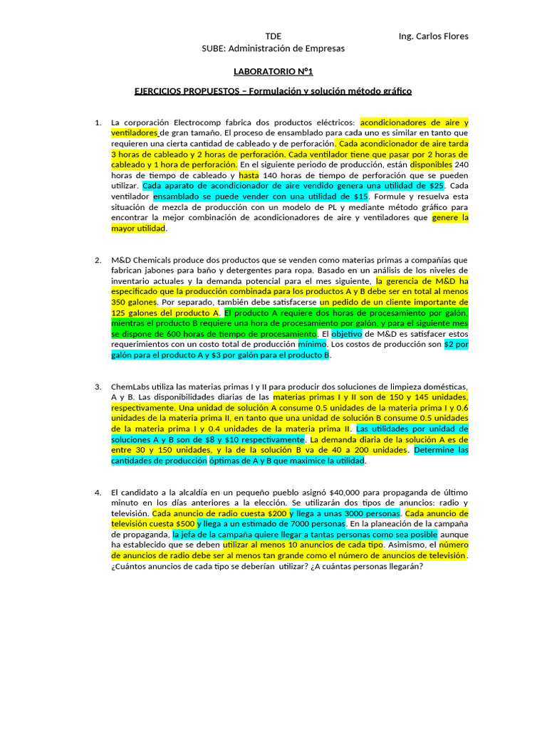 Laboratorio PL 01 | PDF | Inversiones | Compartir (Finanzas)