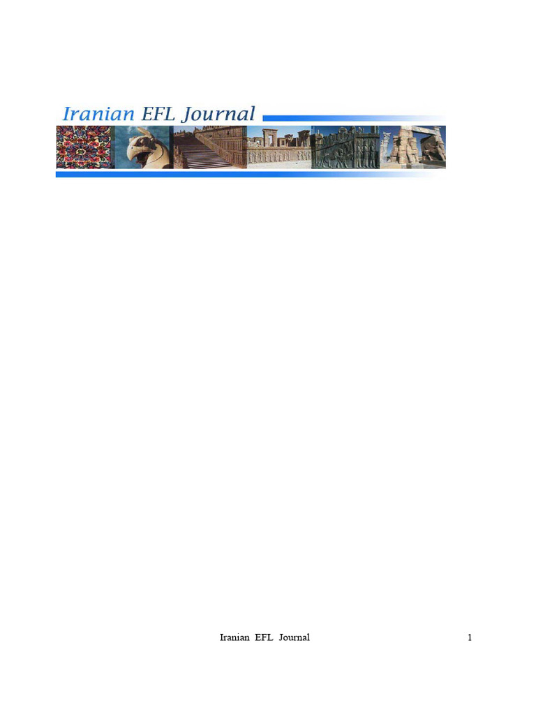 Iranian EFL Journal June 2012 Issue 3 | PDF | Educational Assessment ...