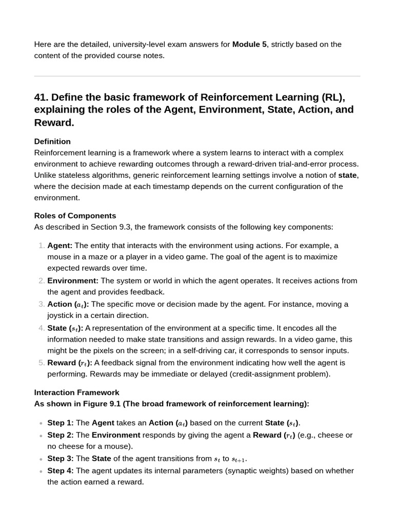 Reinforcement Learning Framework Explained | PDF | Applied Mathematics ...