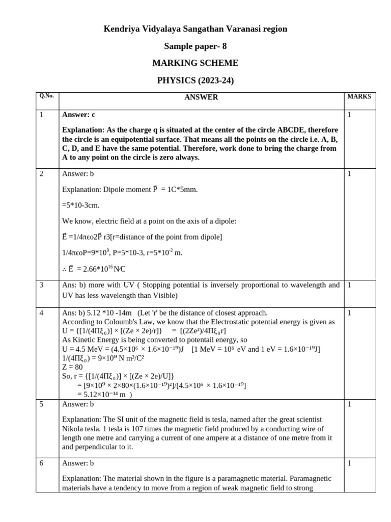 Solution Sample Paper 8 | PDF | Transformer | Inductor