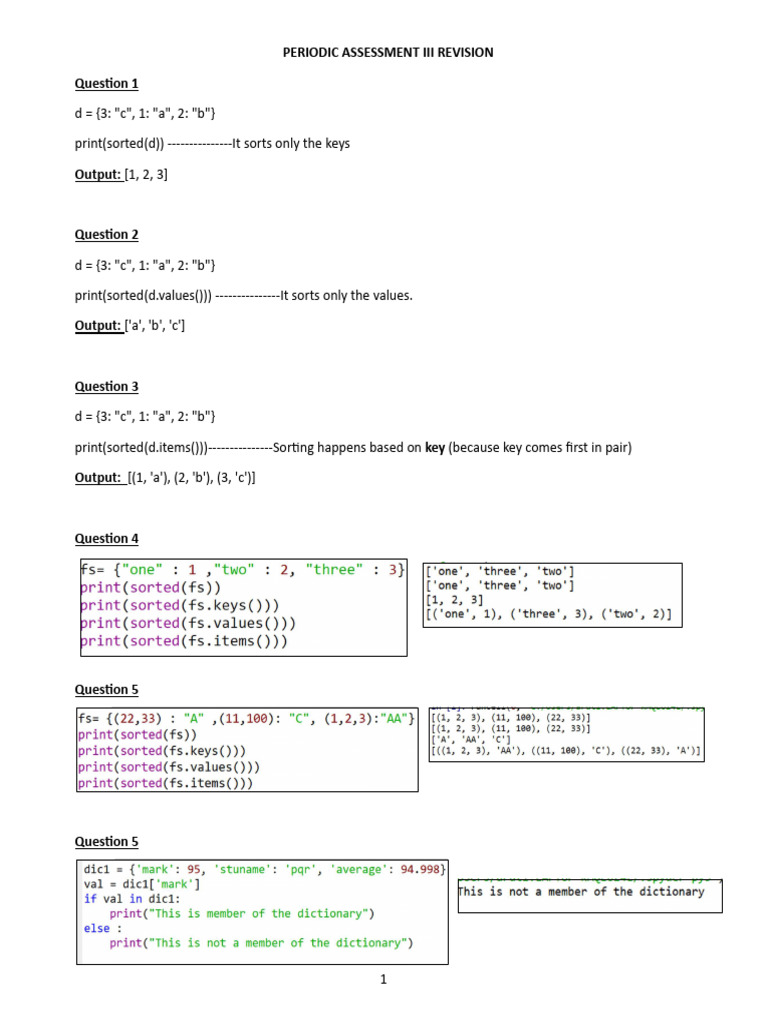 Python Programming Revision Guide | PDF | String (Computer Science ...