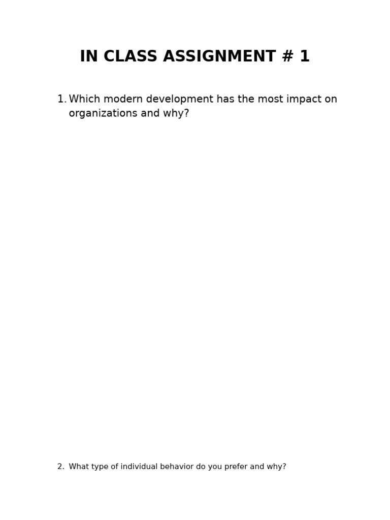 In Class Assignment # 1 | PDF
