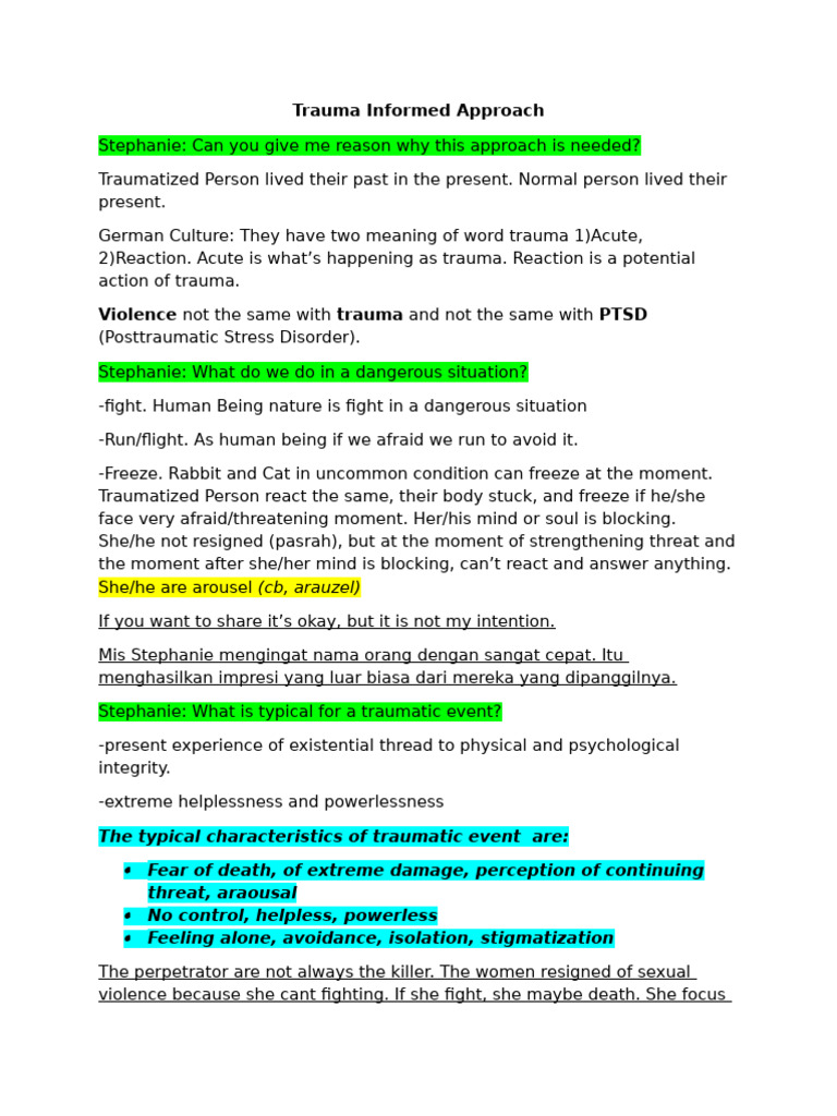 Understanding Trauma-Informed Care | PDF | Psychological Trauma | Emotions