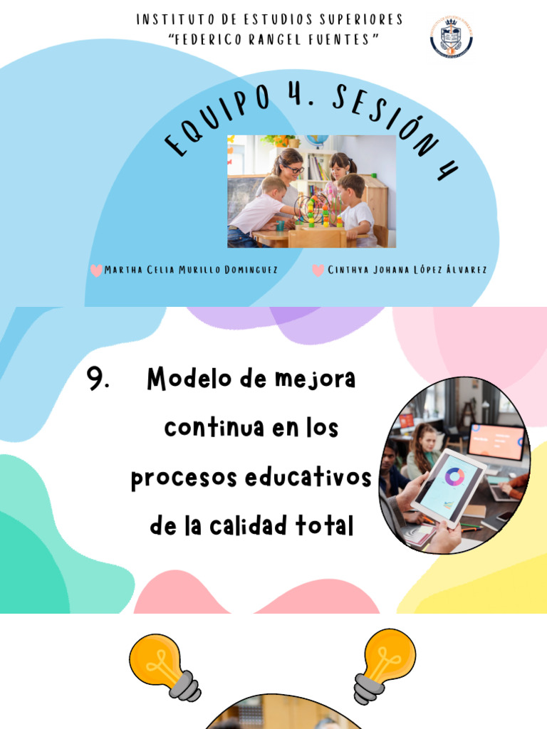 Mejora Continua en Educación: Calidad Total | PDF | Evaluación | Enseñando