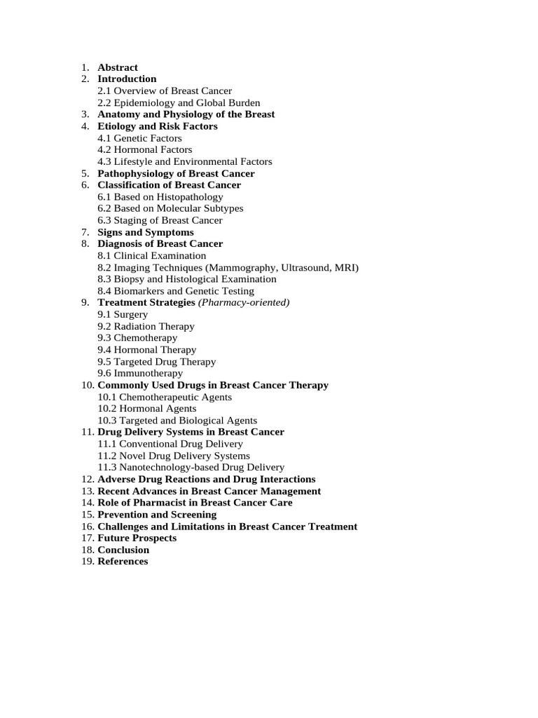 Comprehensive Guide to Breast Cancer Management | PDF