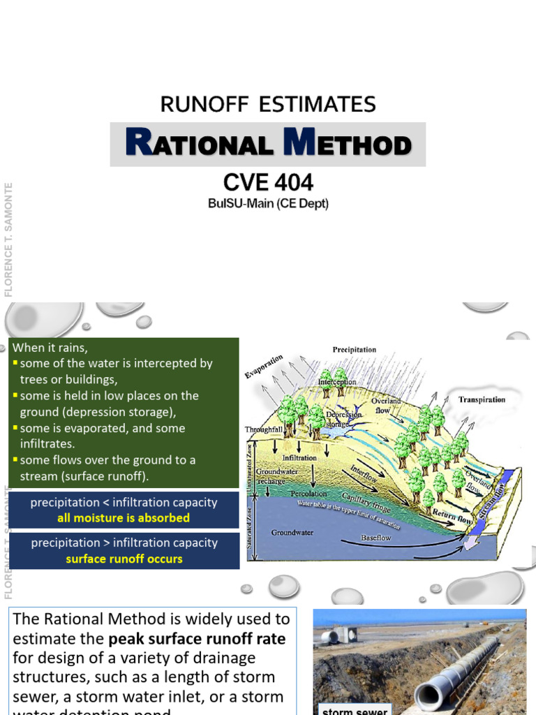 Rational Method for Estimating Runoff | PDF | Discharge (Hydrology ...