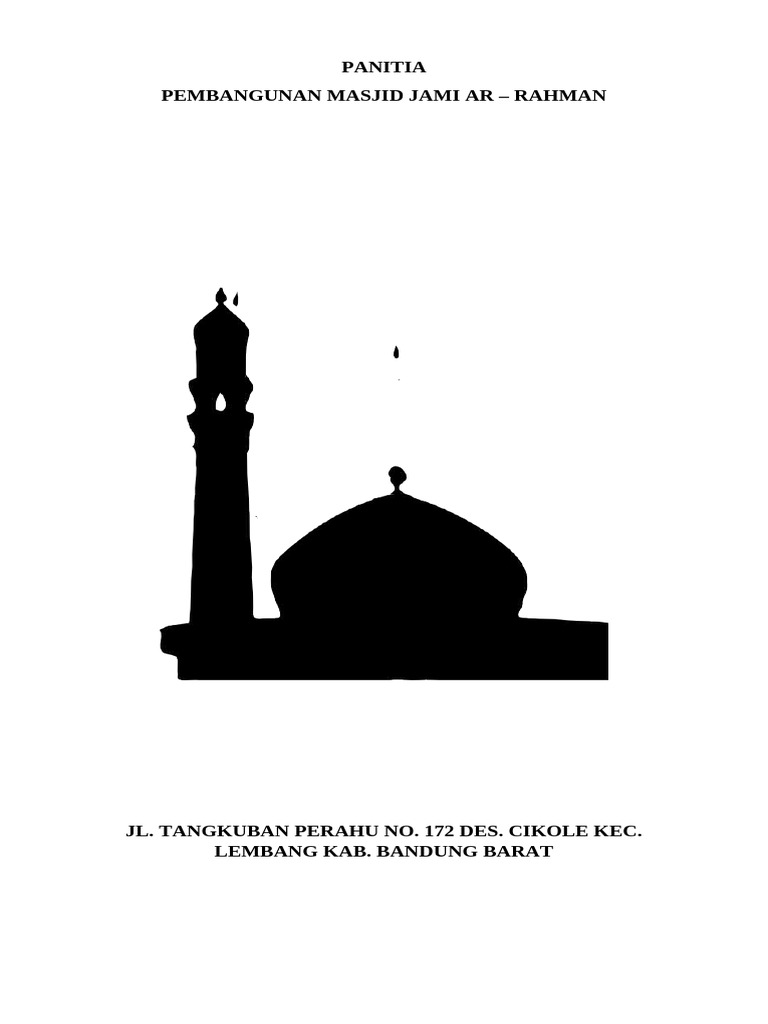 Permohonan Dana Pembangunan Masjid AR-Rahman | PDF