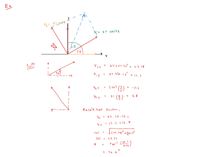 Vector Calculations and Results | PDF