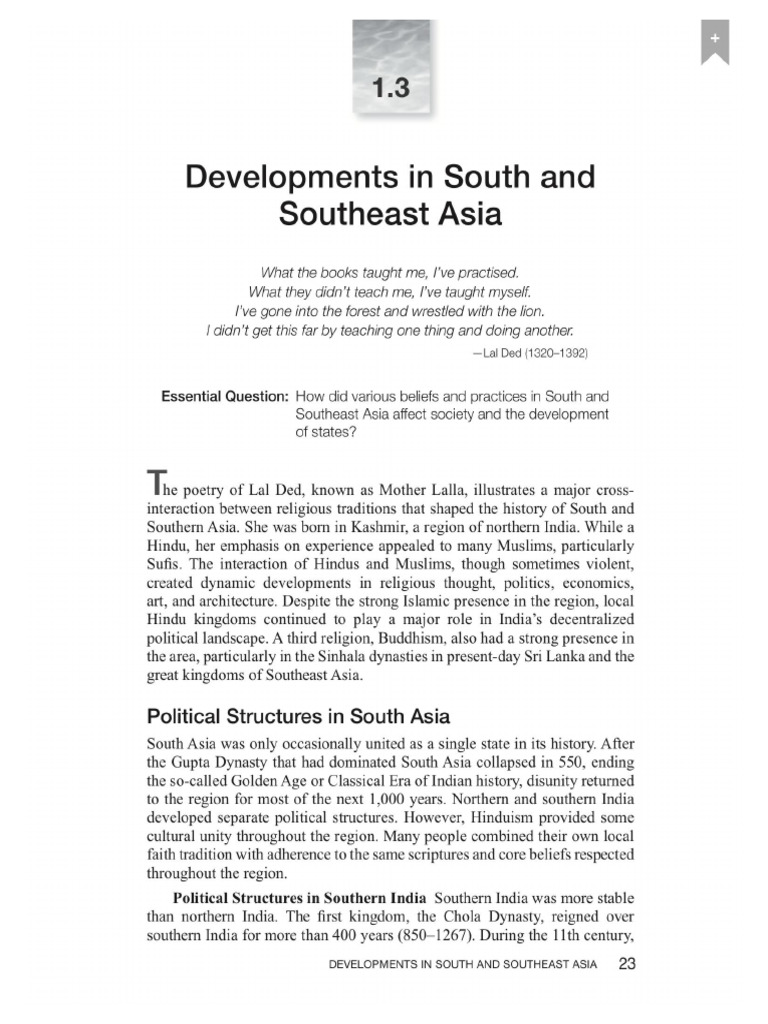 Topic+1.3 Developments+in+South Southeast+Asia | PDF