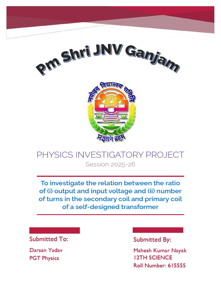Physics Project File PageSet | PDF | Cognition | Learning