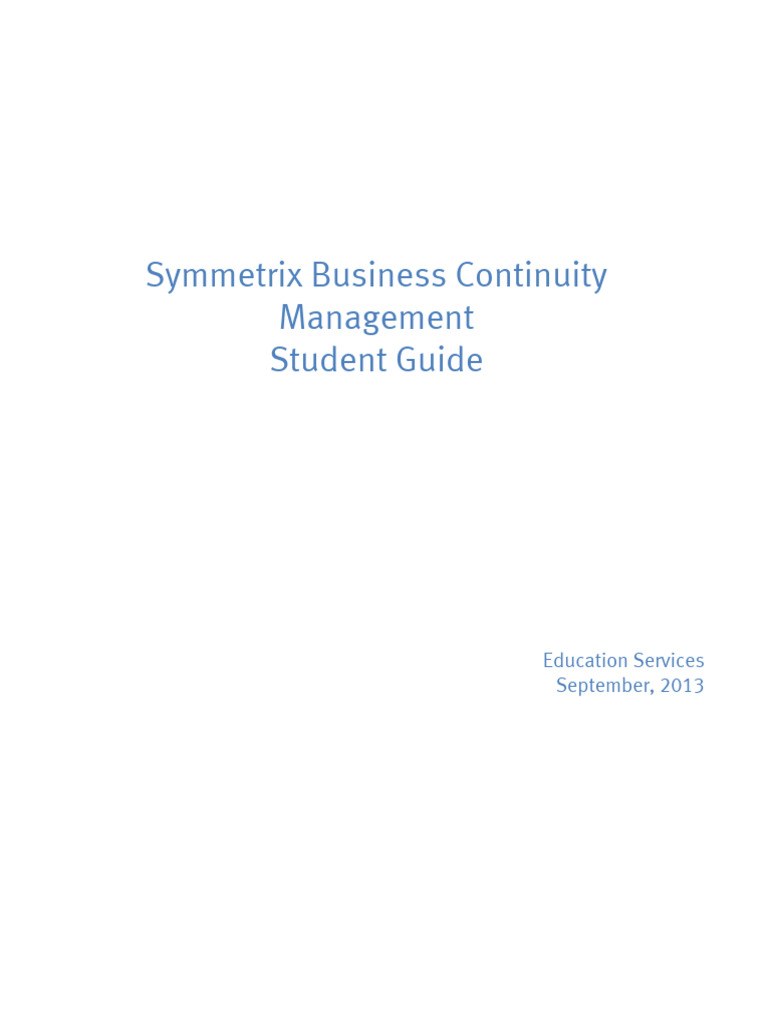 Symmetrix Business Continuity Guide | PDF | Virtual Machine | Computer ...