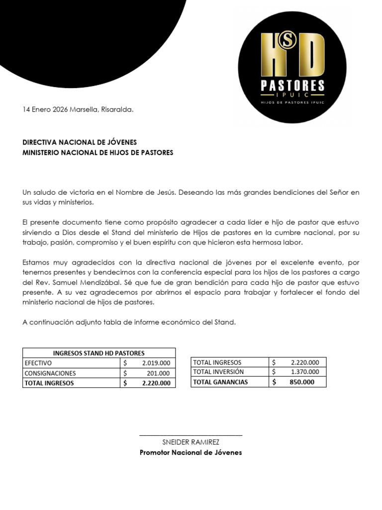 Informe Stand HD Past | PDF