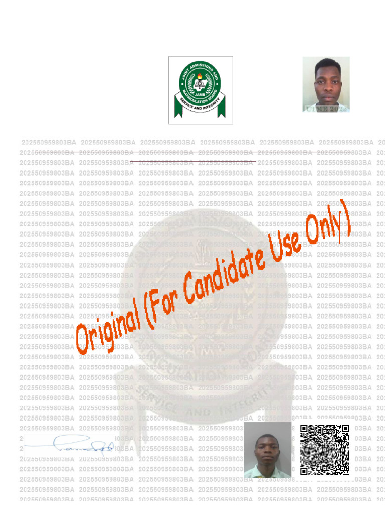 Compressed M Olatunbosun Joseph Oluwatimilehin Admission Letter | PDF ...