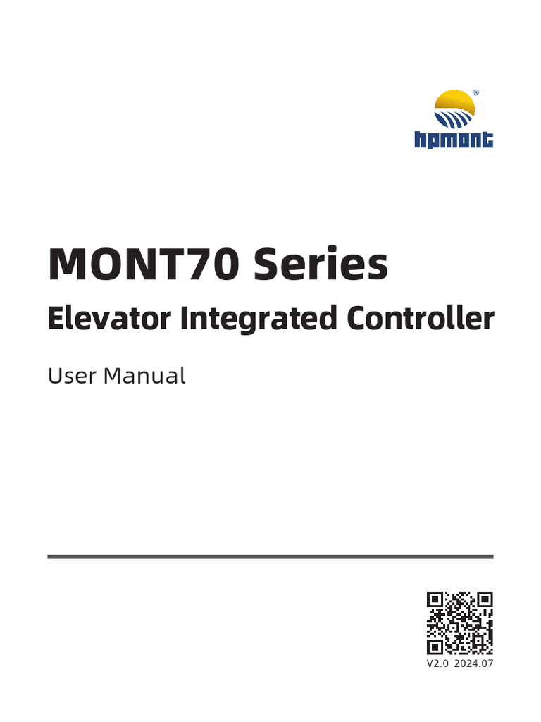 MONT70 Elevator Controller Manual | PDF | Power Supply | Capacitor