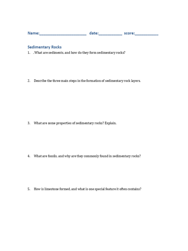 Understanding Sedimentary Rocks and Fossils | PDF