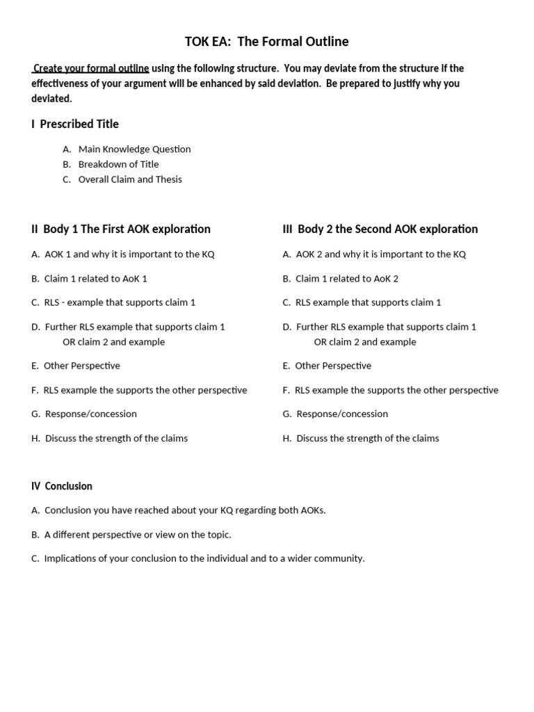 Formal Outline 22 | PDF