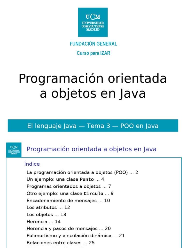 POO en Java: Clases y Herencia | PDF | Herencia (Programación Orientada ...