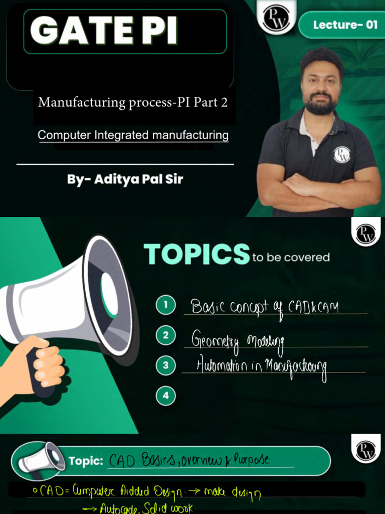 CAD, CAM, and CIM in Manufacturing | PDF