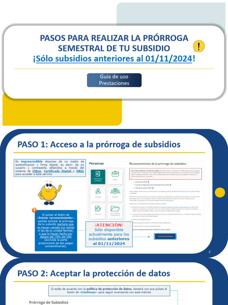 Guia Uso Prorroga Subsidio | PDF | Informática