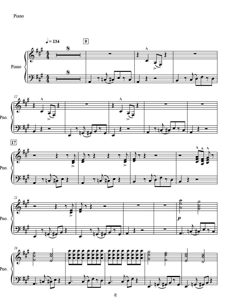 Piano Notation and Scores Overview | PDF