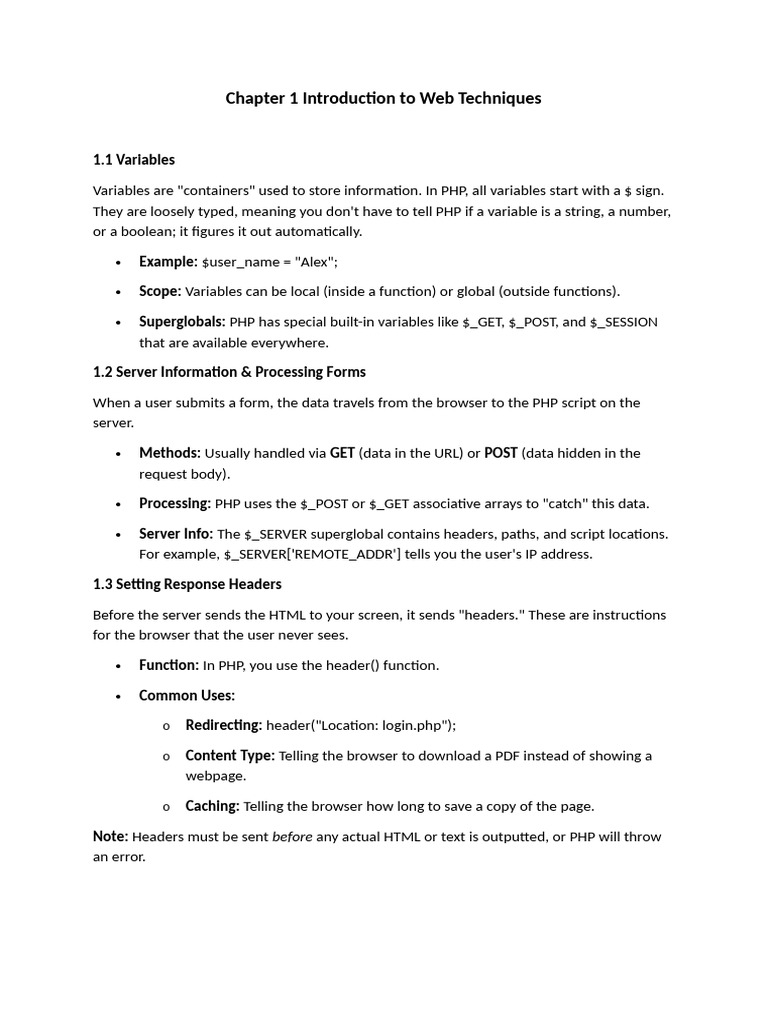 PHP Web Techniques Overview | PDF | Ajax (Programming) | Document ...