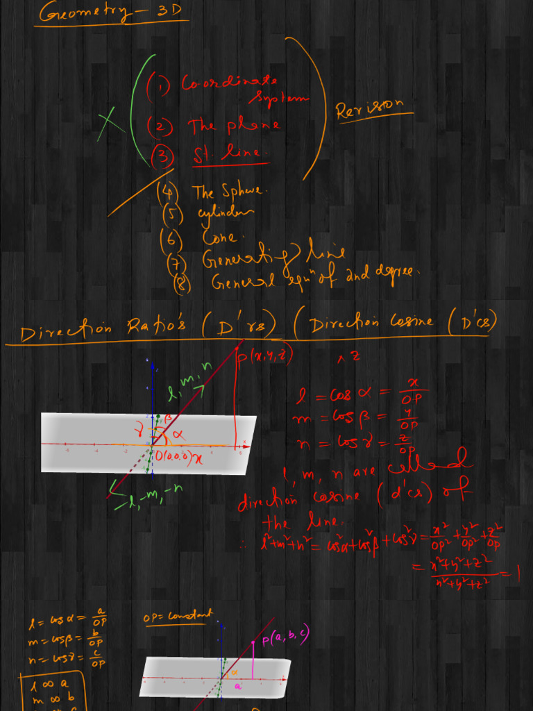 Lecture 1 - Gemetry 3D - Revision Class | PDF