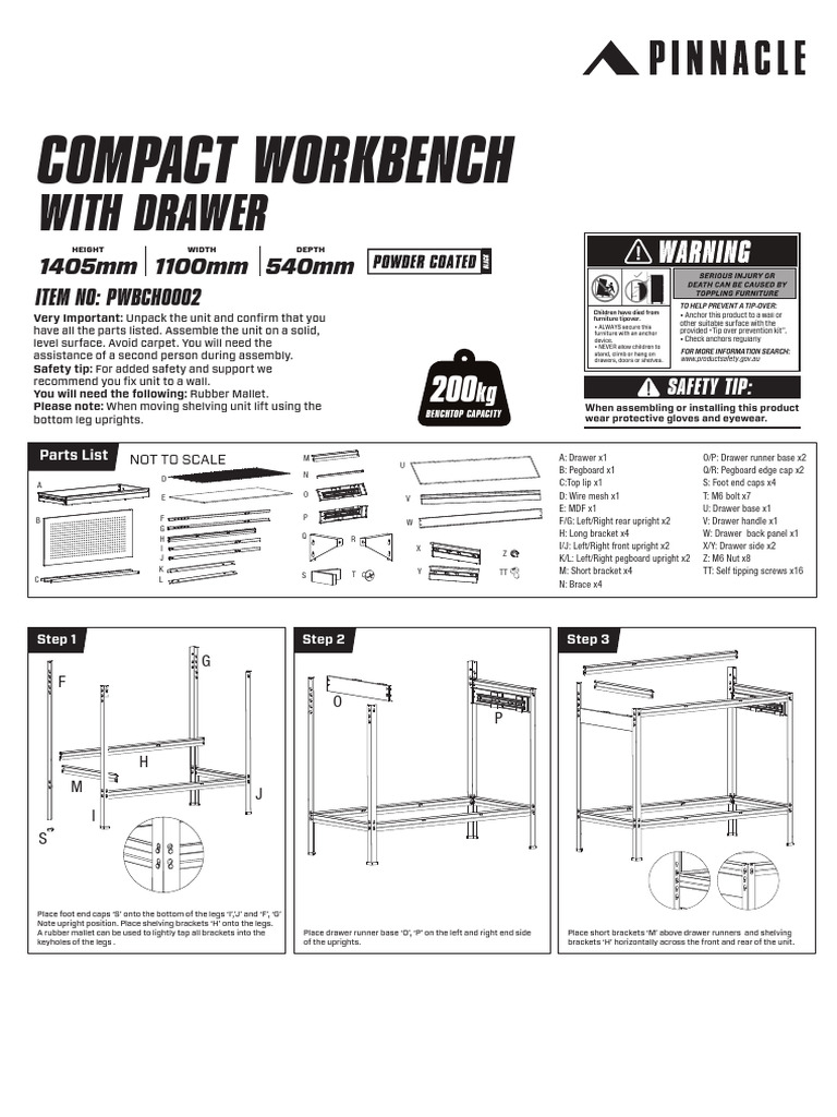 Compact Workbench Assembly Guide | PDF
