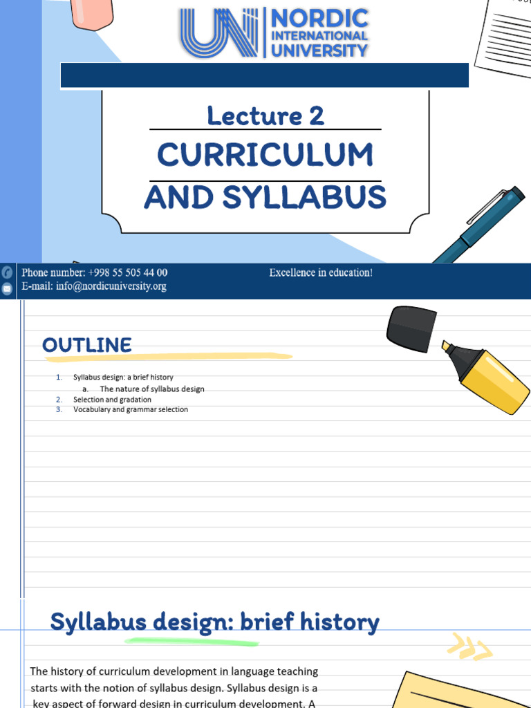 Lecture 2. Curriculum and Syllabus - 10 | PDF | Curriculum | Language ...