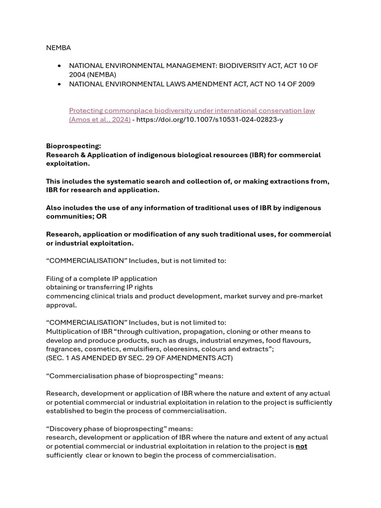 MSOSA NEMBA Outline For Whatsapp | PDF | Patent | Biotechnology