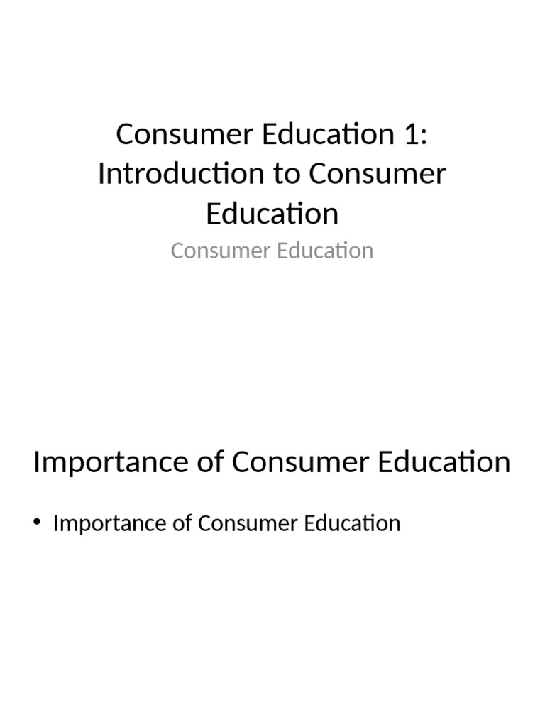 Essential Guide to Consumer Education | PDF