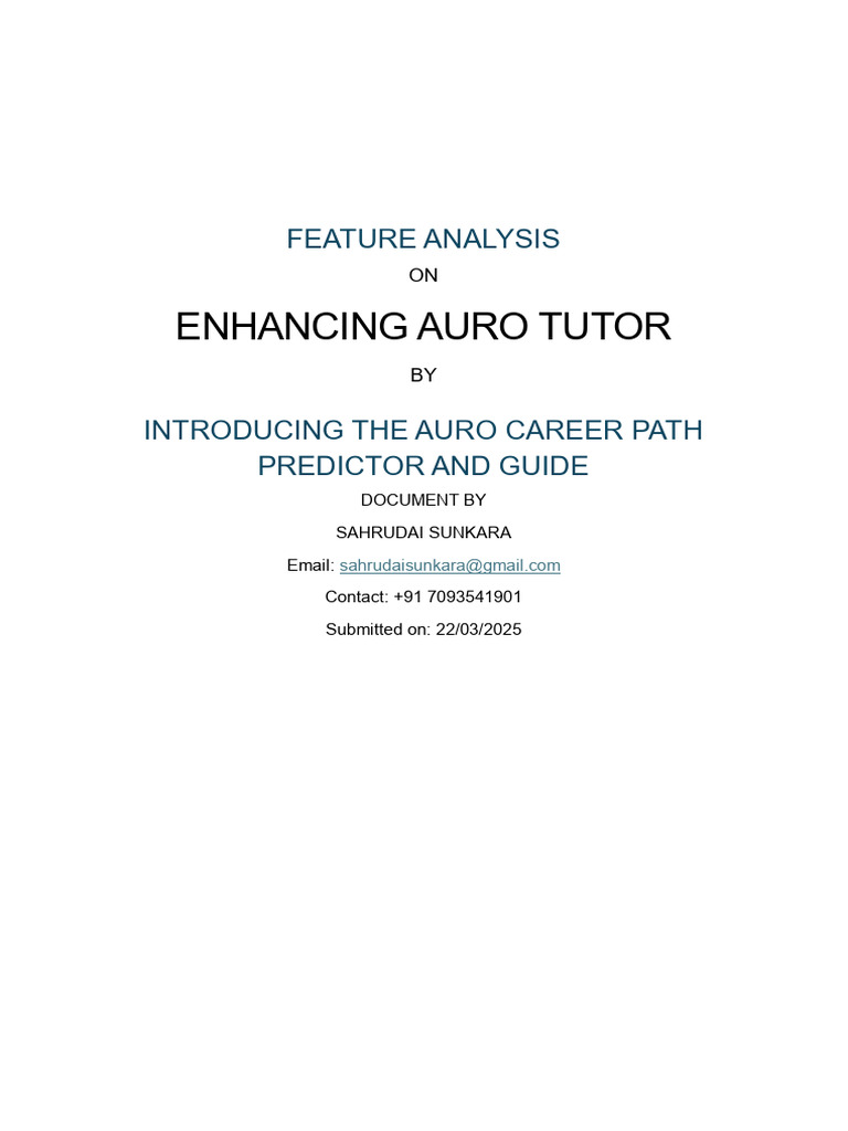 Feature Analysis and Product Analysis | PDF | Learning | Human ...