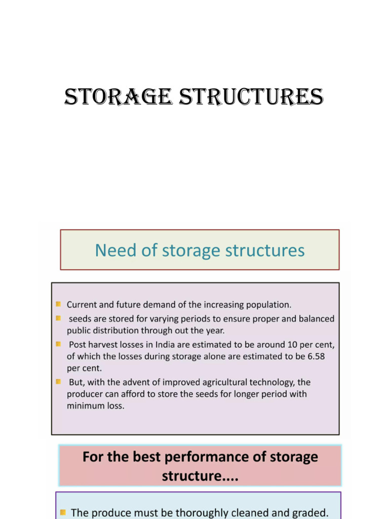 Types of Grain Storage Structures | PDF | Shed | Warehouse