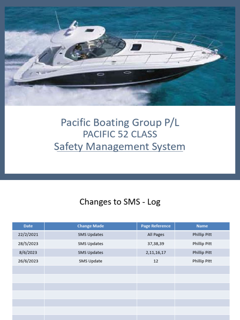 Pacific Boating Safety Management Updates | PDF | Anchor | Ships