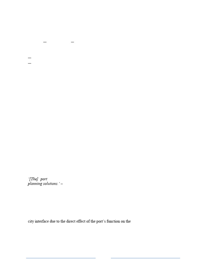 Integrated Port-City Interface Solutions | PDF | City | Port