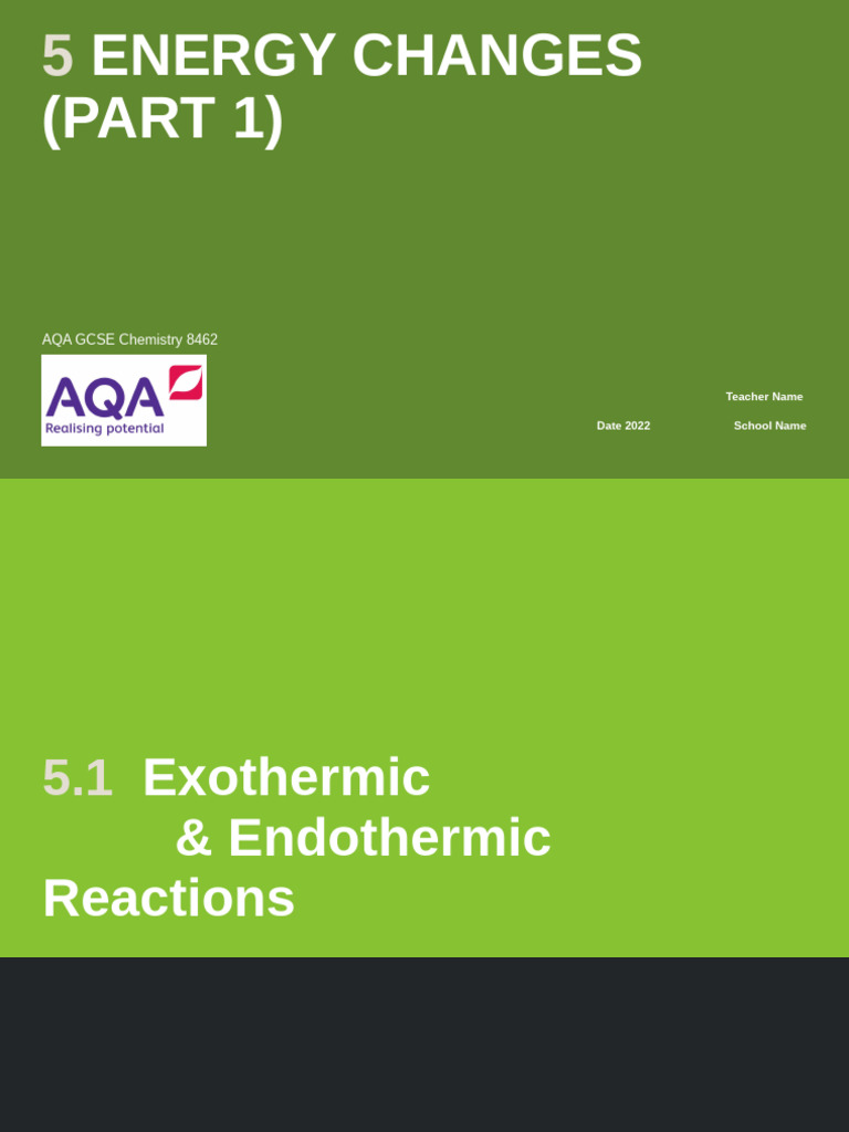 Exothermic and Endothermic Reactions | PDF | Chemical Reactions | Heat