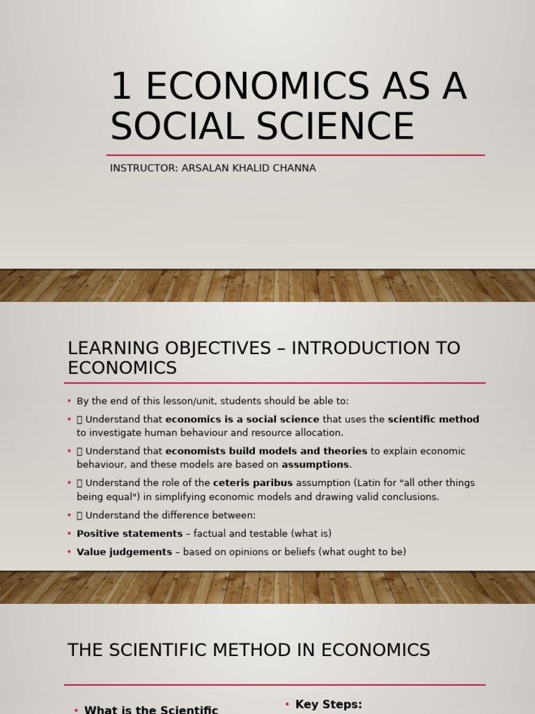 Introduction to Economics as a Science | PDF | Money | Economics