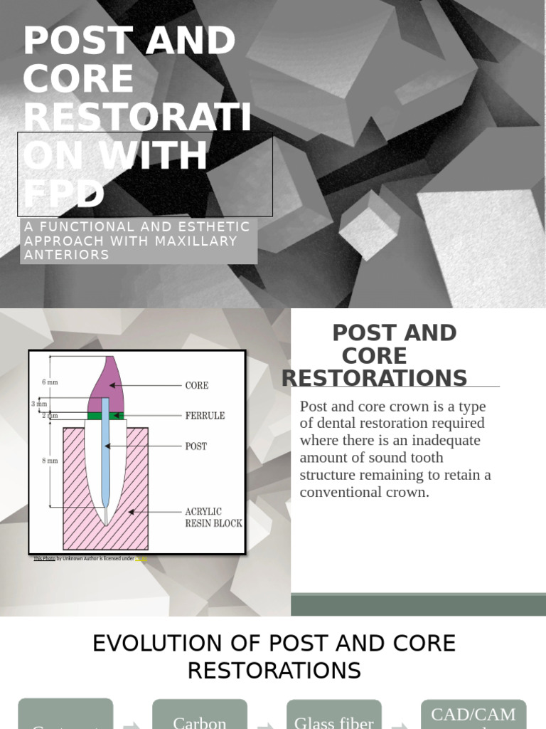 Post and Core Restoration Techniques | PDF | Dentistry Branches ...