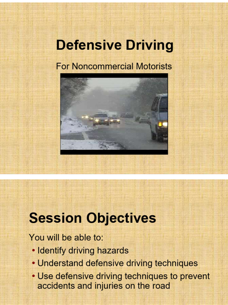 Defensive Driving Techniques for Safety | PDF | Driving | Traffic Collision