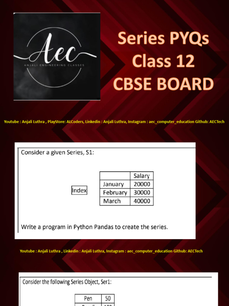 Series PYQs | PDF