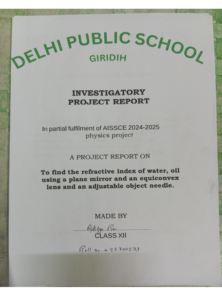 Physics Project File | PDF